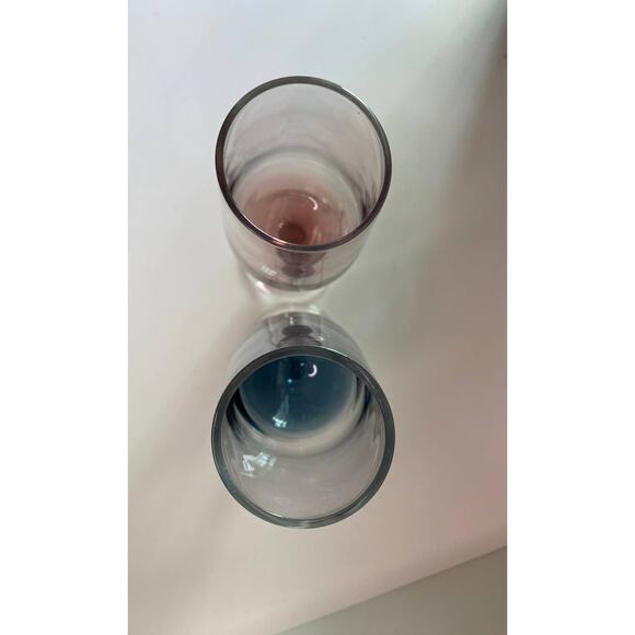 Vintage Champagne glasses red and blue, set of 2 - Picture 5 of 7